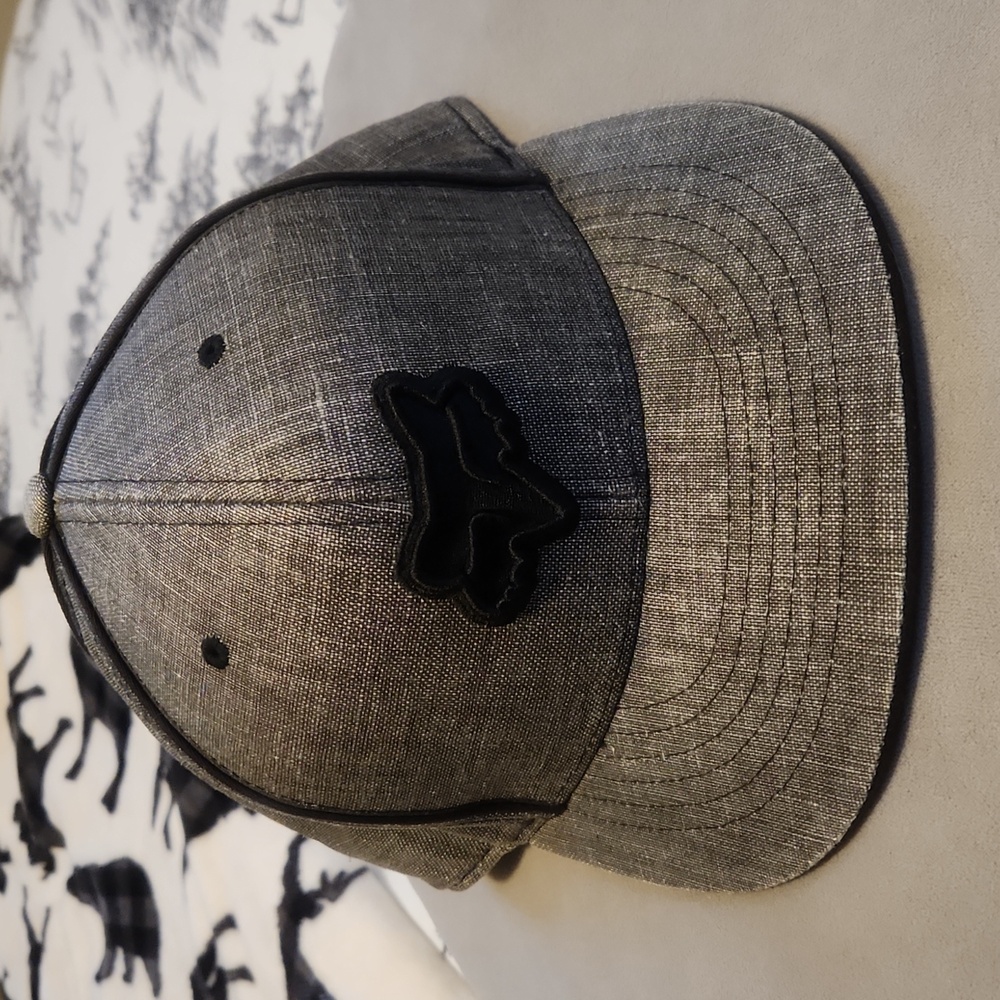 Fox Gray Cap with Black Logo